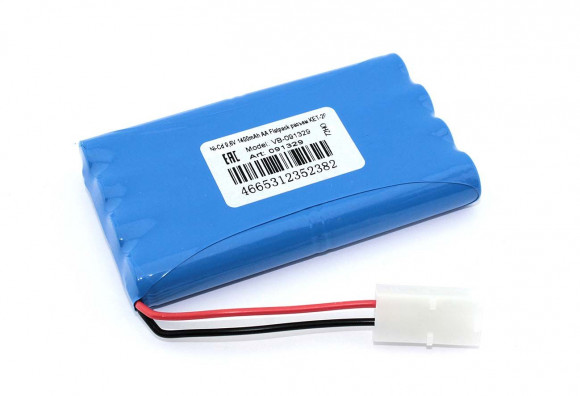 Аккумулятор Ni-Cd 9.6В, 1400мАч, AA Flatpack разъем KET-2P