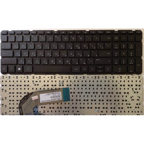Клавиатура для ноутбука HP Pavilion  15, 250 G3 black без рамки РУССКАЯ РАСКЛАДКА