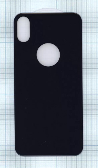 Защитное заднее стекло для Apple iPhone X, черное