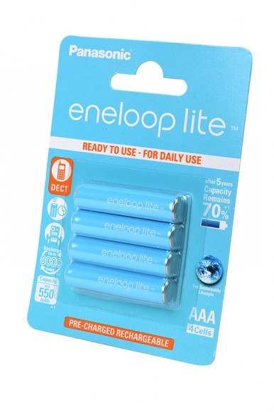 Аккумулятор Panasonic Eneloop lite BK-4LCCE/4BE 550мАч AAA BL4, 1 штука