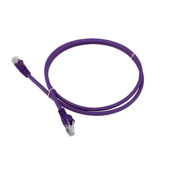 Патч-корд RJ45 - RJ45, 4 пары, UTP, категория 5е, 0.5 м, фиолетовый, LSZH, LANMASTER LAN-PC45/U5E-0.5-VI