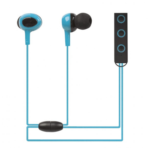Bluetooth беспроводная гарнитура STN-114 с комфортным фиксатором (синяя/коробка)