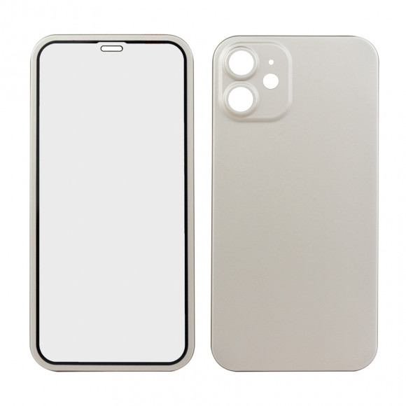Защита 360° стекло + чехол для Apple iPhone 12 mini, золотой
