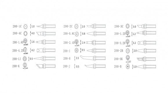 Жало для паяльника Quick QSS200-T-2.4D