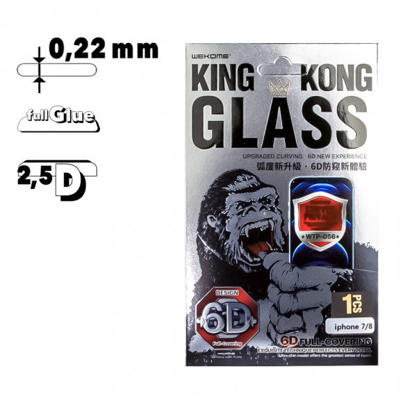 Защитное стекло WK WTP-56 Kingkong 6D Privacy для Apple iPhone 8, 7 приват-фильтр
