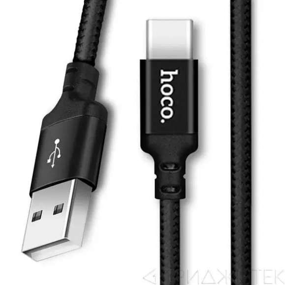 Кабель USB Hoco (X14) Type-C, 1 метр, черный