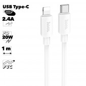 USB-C кабель HOCO X96 Hyper Lightning 8-pin, 3А, PD20W, 1м, TPE (белый) USB-C кабель HOCO X96 Hyper Lightning 8-pin, 3А, PD20W, 1м, TPE (белый)