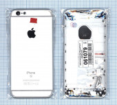 Задняя крышка для Apple iPhone 6S (4.7"), серебристый Задняя крышка для Apple iPhone 6S (4.7"), серебристый
