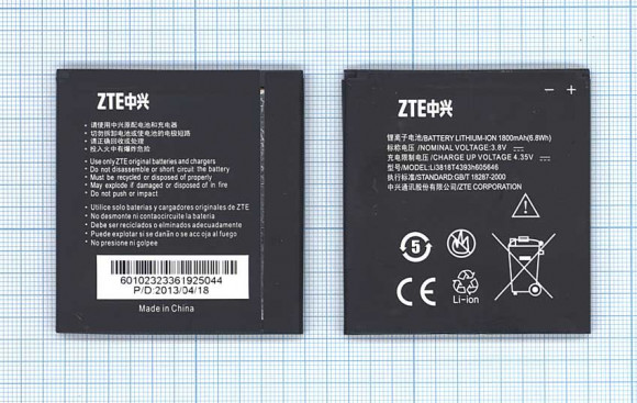 Аккумулятор Li3818T43P3H605646 для ZTE N909 ZTE V818, 3.7В 5.92Wh