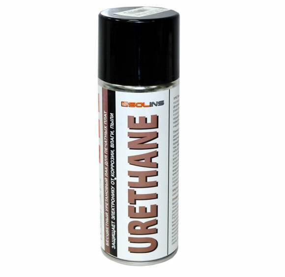 Уретановый лак для печатныx плат Solins Urethane, 400мл., аэрозоль