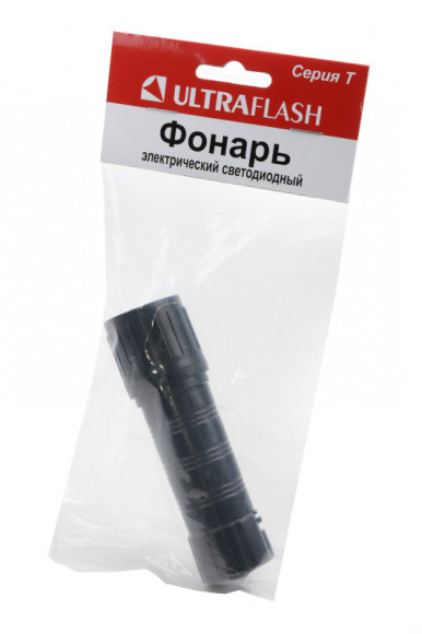 Фонарь ULTRAFLASH 7102-ТН 1LED (черный) BL1