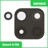 Стекло задней камеры для Infinix Smart 6 HD (X6512) (без рамки) (черный) Стекло задней камеры для Infinix Smart 6 HD (X6512) (без рамки) (черный)