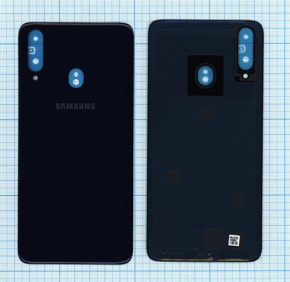 Задняя крышка корпуса для Samsung Galaxy A20S (A207F), синяя