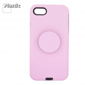 Защитная крышка "LP" для Apple iPhone 7, 8 "PopSocket Case", розовая (коробка)