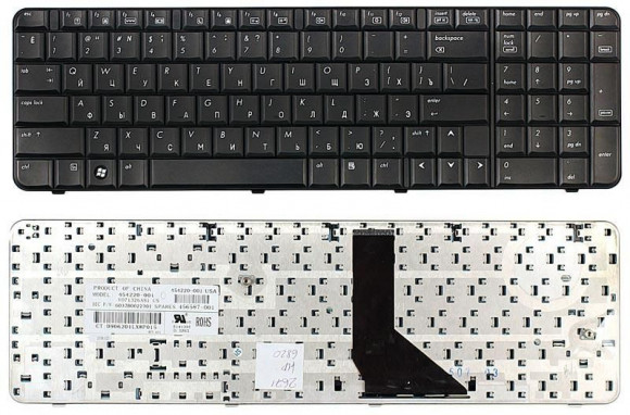 Клавиатура для ноутбука HP Compaq 6820, 6820s, черная Клавиатура для ноутбука HP Compaq 6820, 6820s, черная
