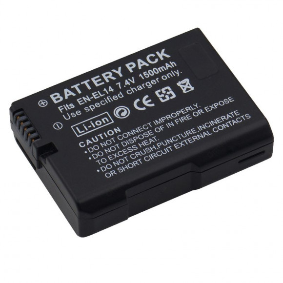 Аккумулятор для камеры Nikon (EN-EL14, EN-EL14A) D3100, D5100, D3200, D5300, D3300, D5200, D5600, D3400, D3500, Coolpix P7000 (1500mAh), OEM Аккумулятор для камеры Nikon (EN-EL14, EN-EL14A) D3100, D5100, D3200, D5300, D3300, D5200, D5600, D3400, D3500, Coolpix P7000 (1500mAh), OEM