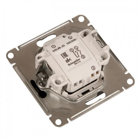 Выключатель двухклавишный с подсветкой антрацит серия GLOSSA Schneider Electric GSL000753