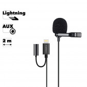 Микрофон Earldom ET-E40 Lightning 8-pin, черный Микрофон Earldom ET-E40 Lightning 8-pin, черный