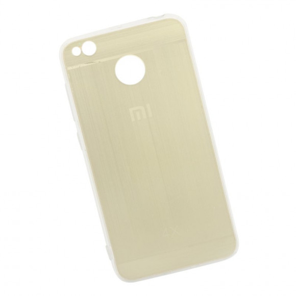 Защитная крышка для Mi Redmi 4X PC + TPU под металл, золотая (европакет)