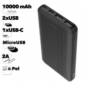 Внешний АКБ HOCO J48 Nimble 10000mAh, 2хUSB, 2А, Li-Pol (черный)