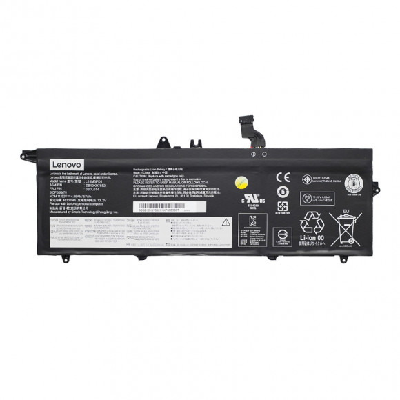 Аккумулятор для Lenovo (L18M3PD1) ThinkPad T490s, 57Wh, 4950mAh, 11.52V