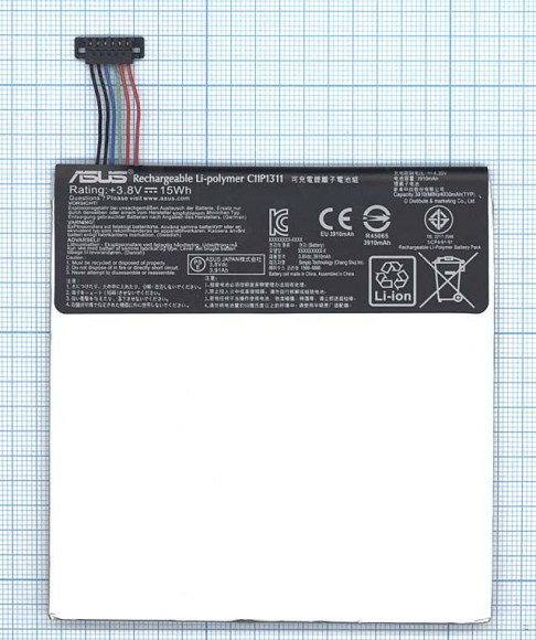 Аккумуляторная батарея C11P1311 для Asus MeMO Pad 7" (ME175CG), 3.8В 15Wh