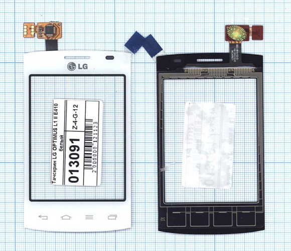 Сенсорное стекло (тачскрин) для LG Optimus L1 II E410, белый