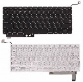 Клавиатура для ноутбука Apple MacBook A1286 с SD черная, плоский Enter Клавиатура для ноутбука Apple MacBook A1286 с SD черная, плоский Enter