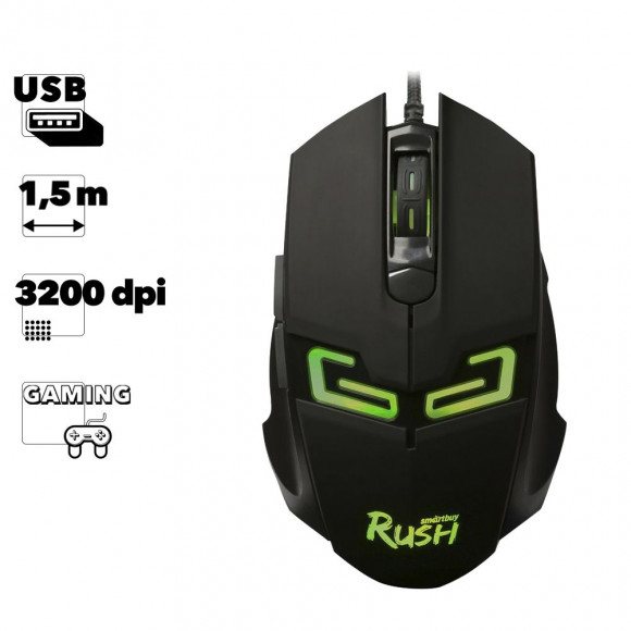 Мышь игровая проводная Smartbuy RUSH Storm черная (SBM-916G-K)