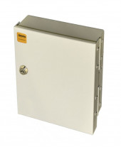 FO-WBY-8UN-MI Бокс оптический универсальный, настенный на 8 портов (SC, duplex LC, ST, FC) с держателем для 8 КДЗС, фиксатором центрального силового э