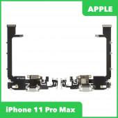 Системный разъем (разъем зарядки) для iPhone 11 Pro Max, микрофон (белый) Системный разъем (разъем зарядки) для iPhone 11 Pro Max, микрофон (белый)