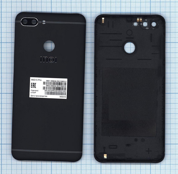 Задняя крышка корпуса для Inoi 5 Pro, черная