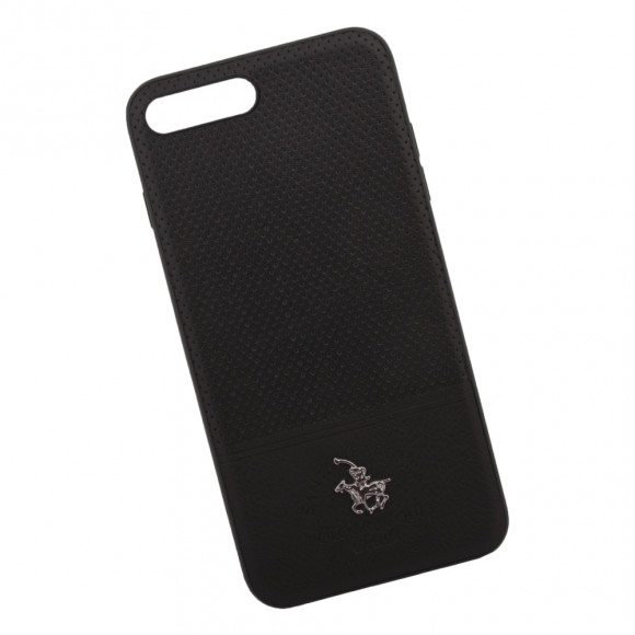 Защитная крышка для Apple iPhone 8 Plus, 7 Plus "POLO&RACQUET CLUB", черный (коробка)