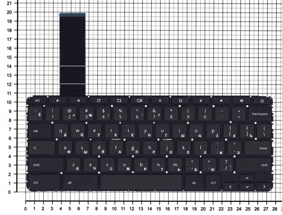 Клавиатура для ноутбука HP ChromeBook 11 G5 11-V, черная Клавиатура для ноутбука HP ChromeBook 11 G5 11-V, черная