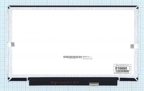 Матрица (экран) для ноутбука B133XTN01.6, 13.3", 1366x768, 30 pin, LED, Slim, матовая