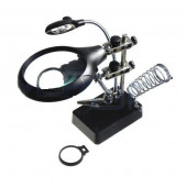 Третья рука MG16129-C с линзой + подсветка 90 мм, кратность 2, 5, диодная подсветка Третья рука MG16129-C с линзой + подсветка 90 мм, кратность 2, 5, диодная подсветка