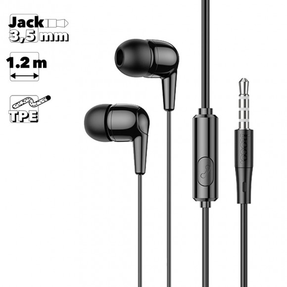 Гарнитура HOCO M97 Enjoy 3.5мм, внутриканальная, 1.2м (черный)