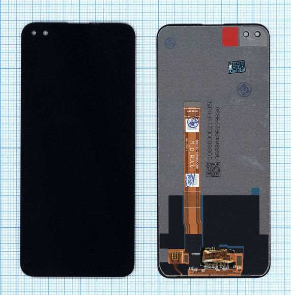 Модуль (матрица + тачскрин) для Realme 6 Pro, черный