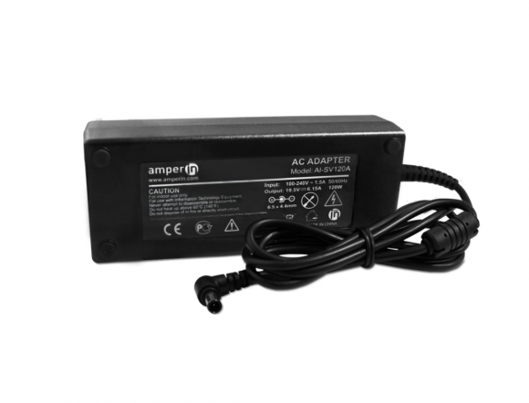Блок питания (зарядное) Amperin AI-SV120A для ноутбука Sony, 19.5В, 6.15A, 6.5x4.4мм с иглой