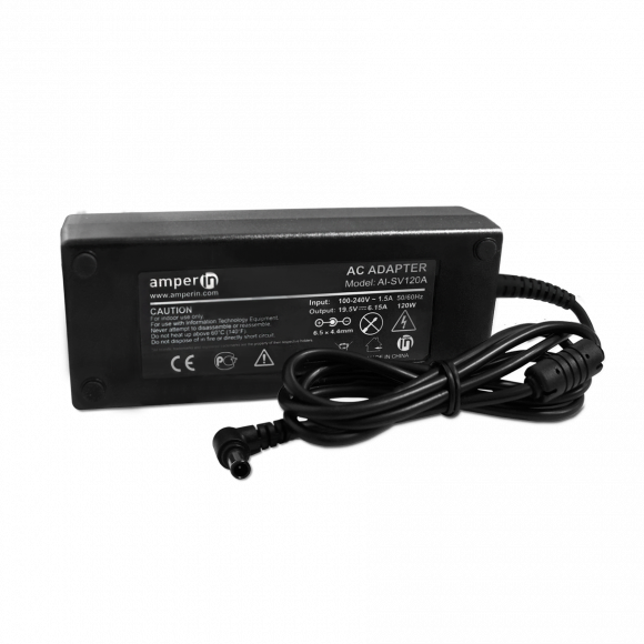 Блок питания (зарядное) Amperin AI-SV120A для ноутбука Sony, 19.5В, 6.15A, 6.5x4.4мм с иглой Блок питания (зарядное) Amperin AI-SV120A для ноутбука Sony, 19.5В, 6.15A, 6.5x4.4мм с иглой