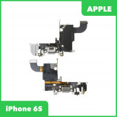 Системный разъем (разъем зарядки) для Apple iPhone 6S с аудио разъемом (разъемом гарнитуры) c микрофоном