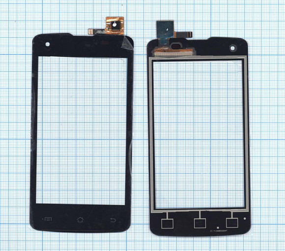 Сенсорное стекло (тачскрин) для Highscreen Spark 2, черный