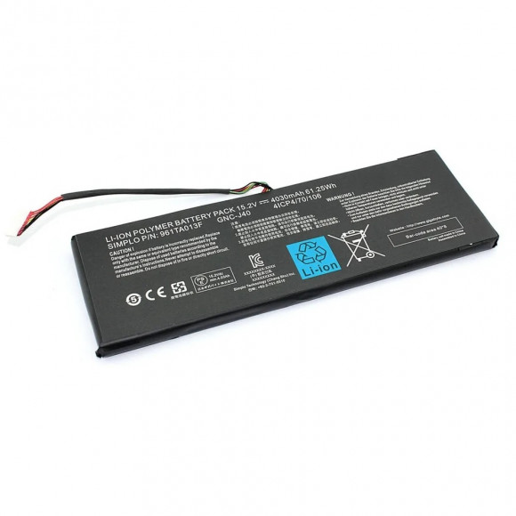 Аккумулятор для Schenker GNC-J40, xmg c504 (916ta013f), 4030mAh, 15.2V