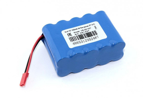 Аккумулятор Ni-cd 12В, 1400мАч, AA Row разъем JST (4+4)
