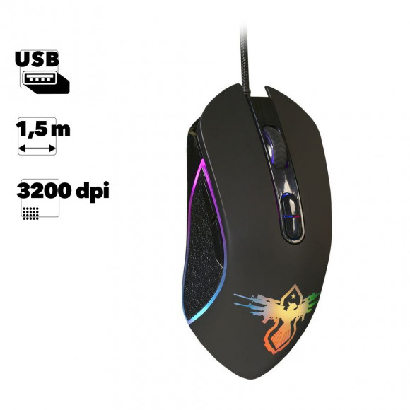 Мышь игровая проводная Smartbuy RUSH Dominator черная (SBM-720G-K)