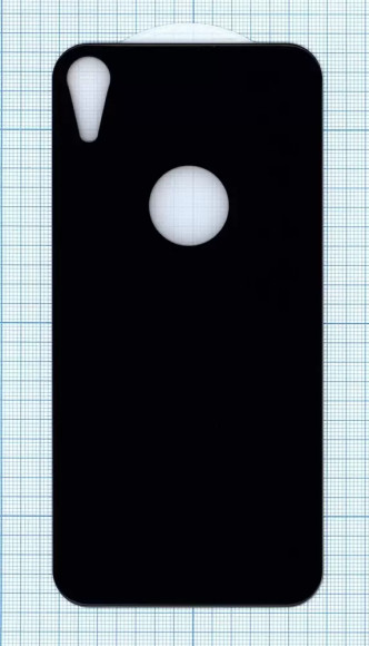Защитное заднее стекло для Apple iPhone XR, черное