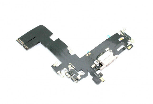 Шлейф с разъемом зарядки и микрофоном для Apple iPhone 13, розовый