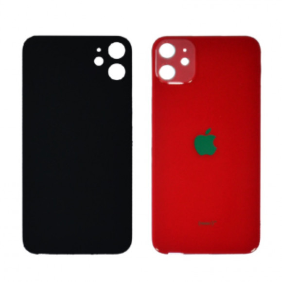 Задняя крышка (стекло) для iPhone 11 (красная)