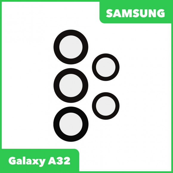 Стекло основной камеры для Samsung Galaxy A32 SM-A325, черный