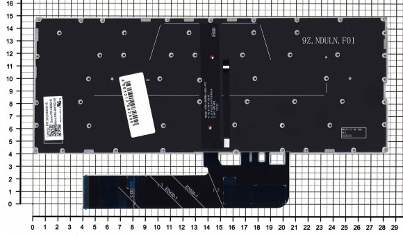 Клавиатура для ноутбука Lenovo Yoga 530-14IKB, серебристая с подсветкой